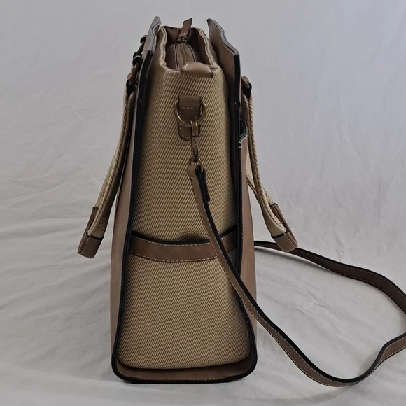 Simply Noelle Camel Brown Vegan Leather and Canvas - Picture 9 of 16